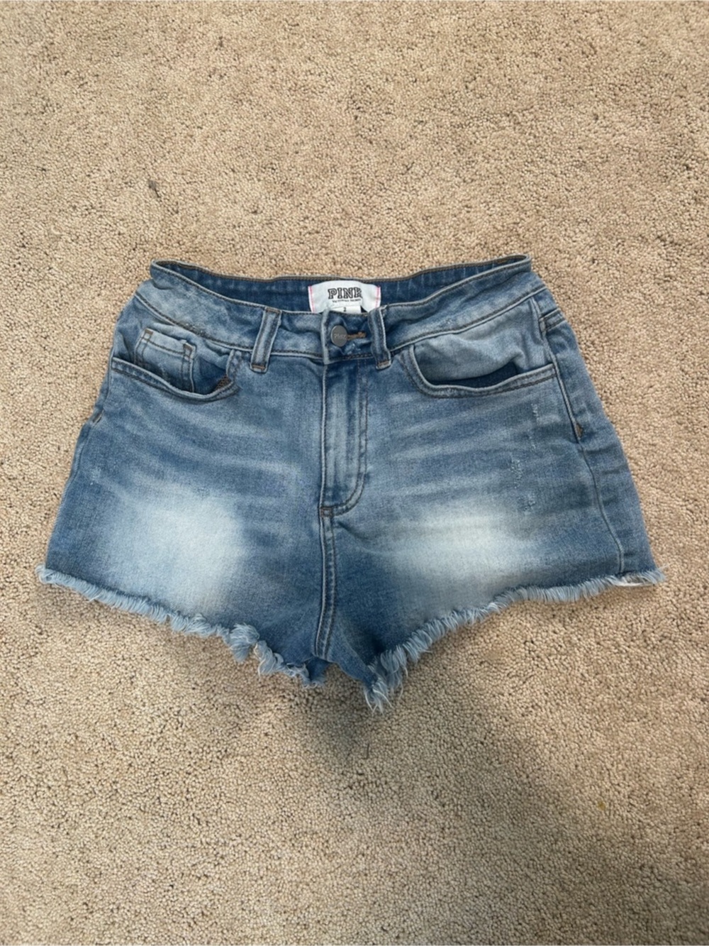 PINK Distressed Denim shorts Blue Size 2